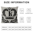 thumbnail image 5 of YINGXI Home Decorative Pillows 26 English Letters Pillow Cover Black White Cushion Cover Throw Pillow Covers (Design K) 20x20in, 5 of 5