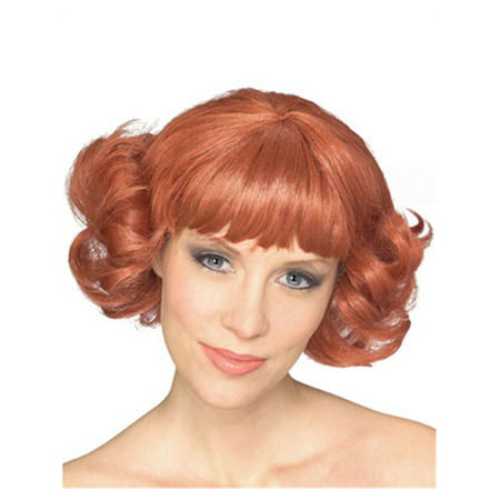 Auburn 50s Cutie Flapper Girl Costume Red Flip Wig