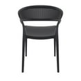 thumbnail image 5 of Luxury Commercial Living 32.25" Black Mesh Outdoor Patio Round Dining Chair, 5 of 9