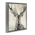 thumbnail image 3 of Stupell Industries Rustic Deer Elk Wildlife Portrait Animals & Insects Painting Gray Floater Framed Canvas Art Print Wall Art, 18 x 18, 3 of 9