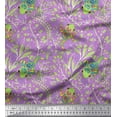 thumbnail image 1 of Soimoi Georgette Viscose Fabric Dot,Leaves & Lizard Reptile Print Sewing Fabric Yard 42 Inch Wide, 1 of 1