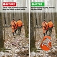thumbnail image 6 of GARENAS Deer Drag SLED for Ice Fishing Game Firewood Gear and Accessory Consignments Made of Polyethylene Rugged and Durable Good for Snow(Orange), 6 of 8