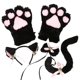 thumbnail image 1 of 5 uds., disfraz de gato creativo, cola de gatito, orejas, collar, patas, guantes, Anime, Lolita, conjunto gótico para fiesta, Cosplay (negro)-M-negro Sincero Electrónica, 1 of 3