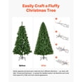 thumbnail image 6 of VEVOR Christmas Tree, 6ft Artificial Xmas Tree, Full Holiday Decor Trees with 1250 Branch Tips & Sturdy Metal Base for Home Party Office Decoration, 6 of 9