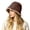 Coffee, variant on Women Winter Fleece Lined Bucket Hat, LSONABXA Suede Outer Sherpa Lined Warm Ear Protection Bucket Cap, Windproof Adjustable Drawstring Accessory For Cold Weather Daily Outdoor Travel Wear