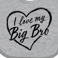 thumbnail image 4 of Inktastic I Love My Big Bro in Black Chalk Heart Boys or Girls Baby Bib, 4 of 4
