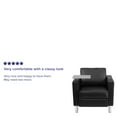 thumbnail image 4 of Emma + Oliver Black LeatherSoft Tablet Arm Chair, Tall Chrome Legs and Cup Holder, 4 of 11