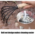 thumbnail image 5 of Clam Rake, Useful 5 Prong Beach Digging Fork Tool with Mesh Net, Seafood Accessories for Dig Clams for Beach Garden,MU, 5 of 5