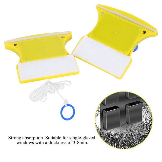 Limpiador De Ventanas Magnéticas, Limpiador De Ventanas De Doble Cara Con Imanes, Herramienta De Limpieza Para Ventana De 3-8 Mm, Puertas De Ducha