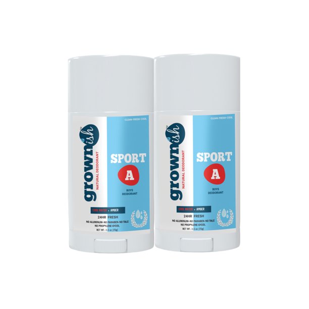 SPORT A Aluminum Free Boys Deodorant (Set of 2) Natural deodorant for