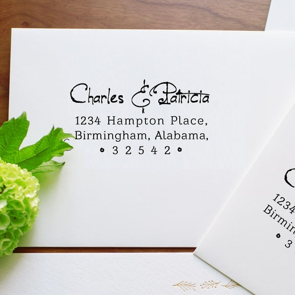 Save The Date Custom Rubber Stamp Personalized Family Address stamp Self Ink Calligraphy