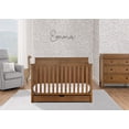 thumbnail image 2 of Simmons Kids Logan 6-in-1 Convertible Crib w/ Drawer, Greenguard Gold Certified, Converts to Toddler Bed, Daybed, Sofa & Full-Size Bed w/ & w/o Headboard, Fits Standard Crib Mattress, Chestnut, 2 of 14