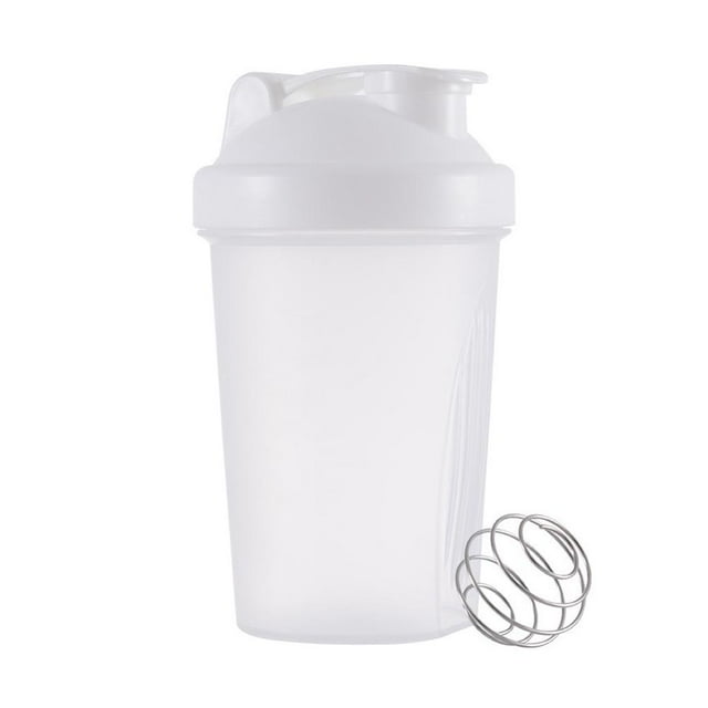 400ml Motivational Shaker Bottle With Mixing Ball Leak Proof Portable Protein Cup