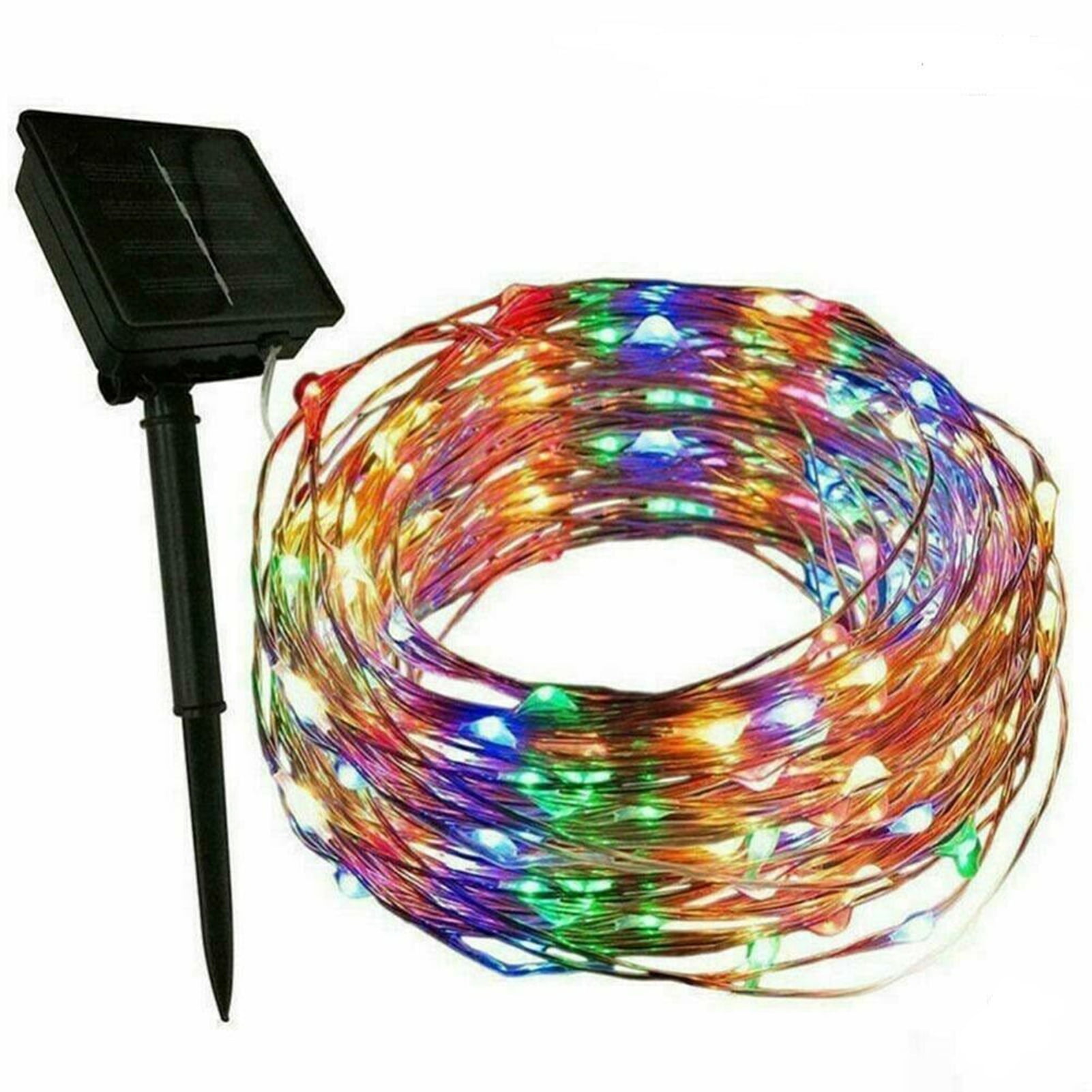 Solar Panel String Light Copper Wire 8 Modes Fairy Lights Waterproof