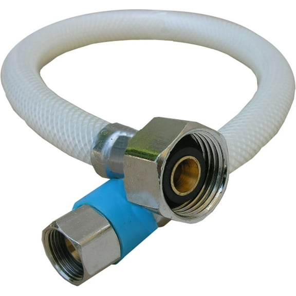 Lasco Fittings Braided Poly Vinyl Flex Water Supply Line - 3/8-Inch x 1/2-Inch x 12-Inch