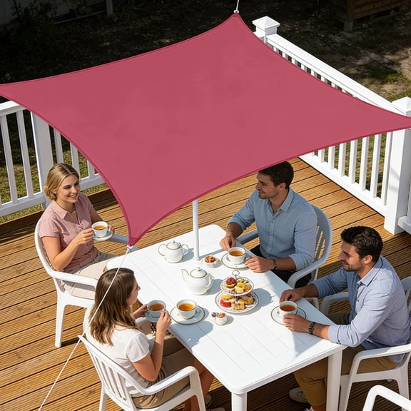 Rectangle Sun Shade Sail Canopy Awning - Waterproof Sunscreen with 98% UV Blockage, Air Permeable for Patio, Pool, Yard, or Commercial Outdoor Shade Solutions