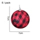 thumbnail image 2 of Juego de bolas navideñas a cuadros rojos y negros (6 piezas/paquete), 2 of 5