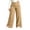 Khaki, variant on TEAJOPSUU Plus Size Yoga Pants for Women Wide Leg Stretchy High Waist Elastic Waisted Palazzo Pants Casual Daily Trousers XL-5XL Black