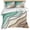 Green, variant on 3 Piece Green Brown Ombre Duvet Cover Set Queen Size,Microfiber Comforter/Quilt Cover with Corner Ties and 2 Pillowcases,Modern Geometric Abstract Aesthetic Cream Soft Bedding with Zipper Closure