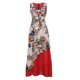 thumbnail image 4 of Vestido largo sin mangas con estampado floral empalmado con cuello en V vintage para mujer de talla grande Pompotops  ghjkhdj2782, 4 of 6