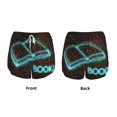 thumbnail image 3 of Yiaed Neon Sign For Books Print Women's Running Shorts with Liner 3 Zipper Pockets Elastic Workout Athletic Gym Yoga Shorts-XX-Large, 3 of 7