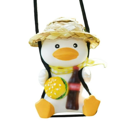 

Cartoon Little Duck Car Pendant Car Swing Duck Fragrance Ornaments Interior Mirror Hanging Decoration Handmade Car Accessories
