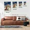 thumbnail image 5 of Hello Winter Cavalier King Charles Spaniel Welcome Snowy Night Watercolor Vintage Vertical Matte Canvas Poster Dog Lover Gifts Wall Art Home Decor - 01011, 5 of 5