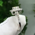 thumbnail image 4 of K-KED 925 Sterling Silver Shiny Crystal CZ Square Rings Womens Wedding Ring Size 6-10-7, 4 of 6