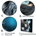 thumbnail image 3 of Designart "Feline Azure Gaze Reflection I" Animals Cat Floater Framed Canvas Wall Art, 3 of 5