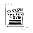 thumbnail image 3 of Bling Jewelry Womens Theater Lover Clapboard Charm Bead for European Bracelet in Sterling Silver, 3 of 3