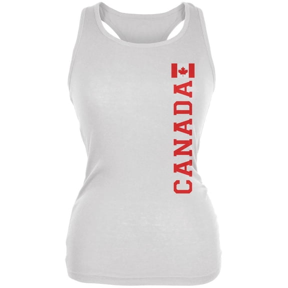 World Cup Canada White Juniors Soft Tank Top - X-Large