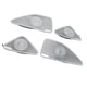 thumbnail image 5 of Cubiertas para altavoces de coche cubierta para altavoz de puerta embellecedor de estilo interior a prueba de polvo 4 piezas de acero inoxidable para automóvil ANGGREK Otros, 5 of 8