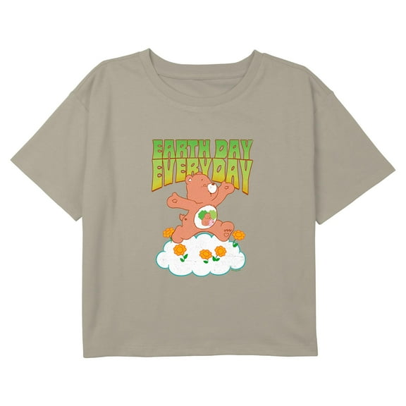 Girl's Care Bears Earth Day Everyday Graphic Cropped T-Shirt