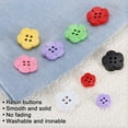 thumbnail image 4 of Uxcell 50 piezas de botones de flores de resina de 3/4" botones decorativos de costura, botones en forma de flor para manualidades, color azul, 4 of 6