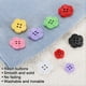 thumbnail image 4 of Uxcell 50 piezas de botones de flores 7/16" botones decorativos de resina para costura, botones en forma de flor para manualidades, color rosa, 4 of 6