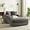 Gray, variant on Muumblus Oversized Lounge Chair with Ottoman, Cloud Accent Reading Armchair for Living Room, White Chenille
