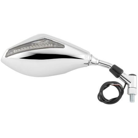 Led Chr - BikeMaster Mirror Set with LED Turn Signals Chrome JY127 LED CHR