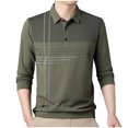 thumbnail image 2 of Blczomt Men's Polo Shirts Big and Tall Long Sleeve Green Polo Dress Shirt Fashion Button Formal Big and Tall Men Clothes, 2 of 6