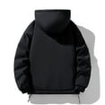 thumbnail image 4 of Christmas Clearance Ofreoo Men's Stitching Drawstring Hooded Slim Fashion Jacket Coat Outwear, 4 of 9