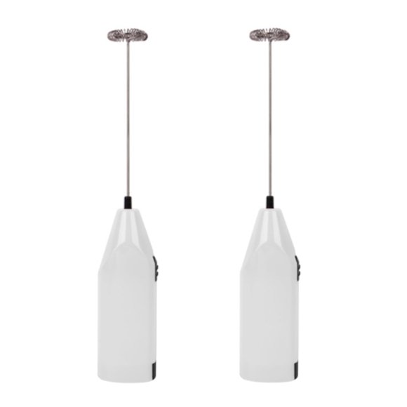 Handheld milk frother Small mixer for drinks Whisk Frother of Battery Operated, ,Stainless Steel Frother for latte, cappuccino, hot chocolate, Matcha-2pack
