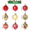 thumbnail image 2 of 50 Pcs Boules de Sapin de Noël, Boules de Sapin de Noël avec Boules de Noël Rouges, Boules de Noël Or rose, Petites Boules de Noël avec Lanière pour Décoration de Noël, Mariage, Fête d'Anniversaire, 2 of 5