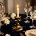 thumbnail image 4 of French Country Candle Holder Distressed Taper Candlestick Vintage Floral Table Centerpiece Style C, 4 of 6