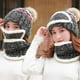thumbnail image 4 of Gorro De Punto De Invierno Conjunto De Bufanda Con Cubierta De Cara Forro Polar Gorros De Esquí Con Pompón Para Mujeres Y Niñas 3 En 1 Advancent AP007998-01, 4 of 6