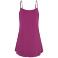 thumbnail image 2 of Sngxgn Women's Basic Casual Long Camisole Strap Layering Top(Hot Pink,XXXXL), 2 of 2