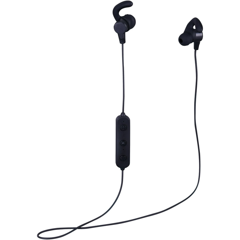 onn. Bluetooth InEar Headphones with MicroUSB Charging Cable, Black