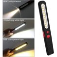 thumbnail image 3 of Luz de trabajo LED recargable, luz combinada de dos colores, luz de inspección 2 en 1 y lámpara de antorcha LED Cob de 3 W con doble magnético para campamento de taller de garaje automático, 3 of 5