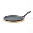 thumbnail image 3 of HAWOK Cast Iron Fajita pan with Bamboo Tray and Handle Set of 4, 3 of 6
