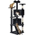 thumbnail image 1 of Cat Tree Yaheetech 157 cm con rascadores dobles para condominios, color negro, 1 of 9