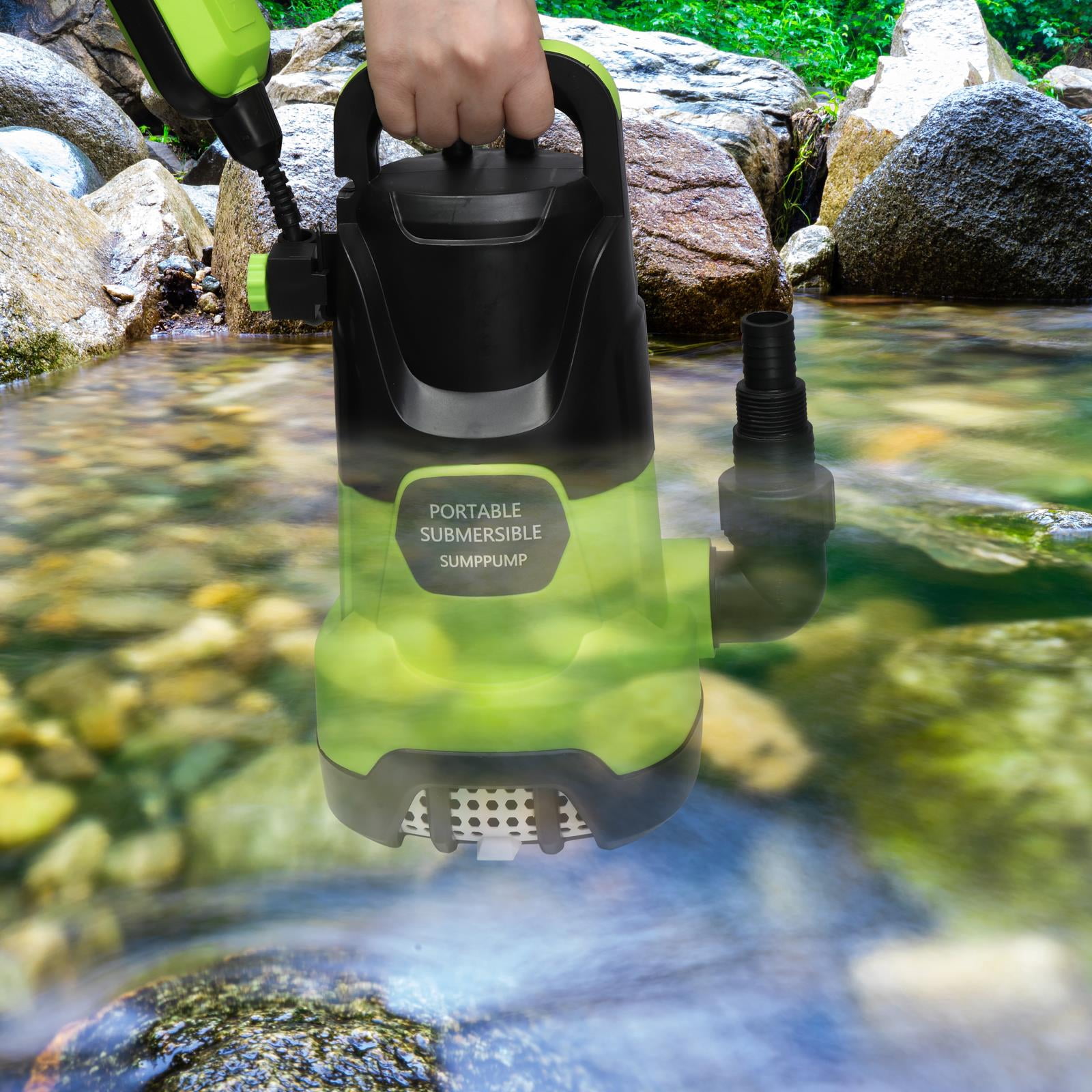 BaytoCare Sump Pump, 3500 GPH 1HP Submersible Clean/Dirty Water Pump