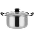 thumbnail image 1 of Stainless Steel Soup Pot 2pcs Versatile Cooking Pot Heat Resistant Stewing Pot Kitchen Essential, 1 of 8